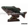 Wood-carved Fish Statue