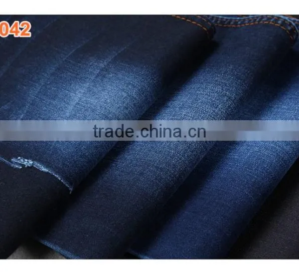High Quality Best Price Cotton Polyester Stretch Slub Bull Denim Fabric for Girls' Jeans and Shorts photo-2