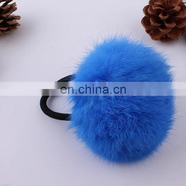 Factory Supply Hand Made Girl Women Fashion Rabbit Fur Pompon Hairband photo-4