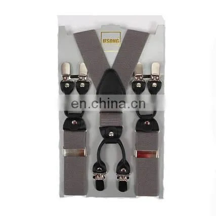 Factory Direct Sale 3.5cm Muti Colors Top Strong Quality Clips Men Suspenders photo-6