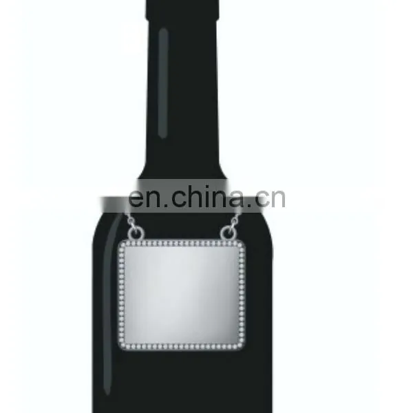 Blank Metal Wine Bottle Tag