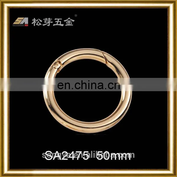 2016 Custom Zinc Alloy Key Ring Buckle For Bag, Nickle Plated Spring Loaded Ring photo-2