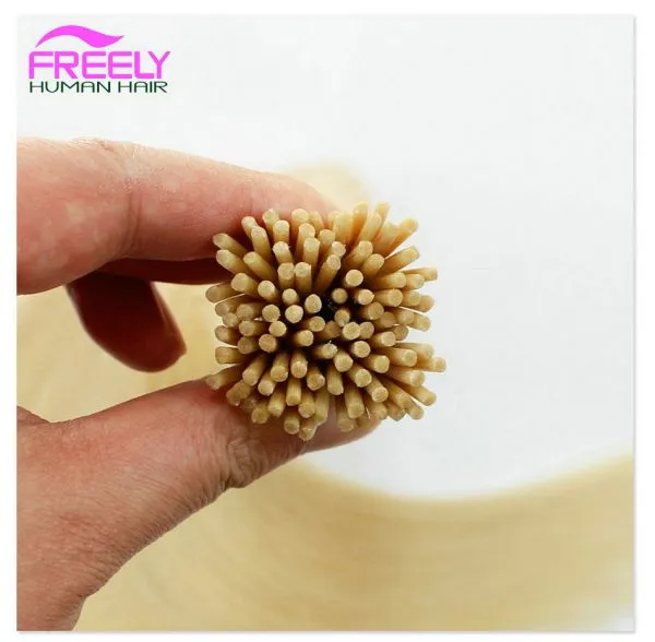 20 Inch 100Strands Stick Remy I-tip Human Hair Extensions Pre Bonded Hair Extensions 50 Grams per Strand 0.5gram photo-2