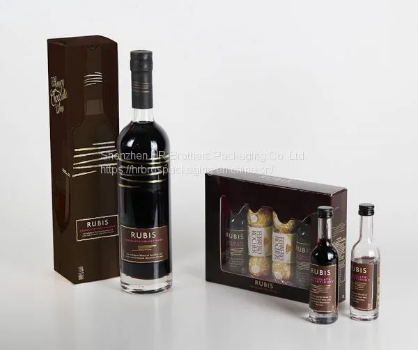Wholesale Hot Sale Custom Square Luxury Black Paperboard Paper Wine Box photo-3