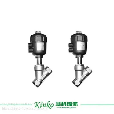 Compact Plastic Pneumatic Thread Angle Seat Valve for Water Treatment, Beverage Filling Equipment
