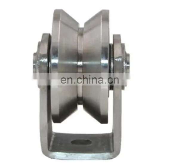 48*22mm 2Inch SUS304 U Groove Wheels Pulley Drawer Sliding Gate Castor Roller photo-6
