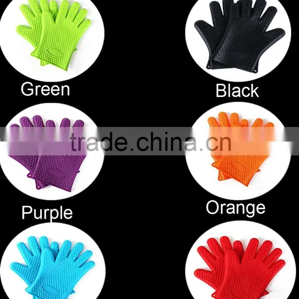 Customize Silicone Massage Glove Kitchen Glove FDA Soft Red Oven Gloves photo-6