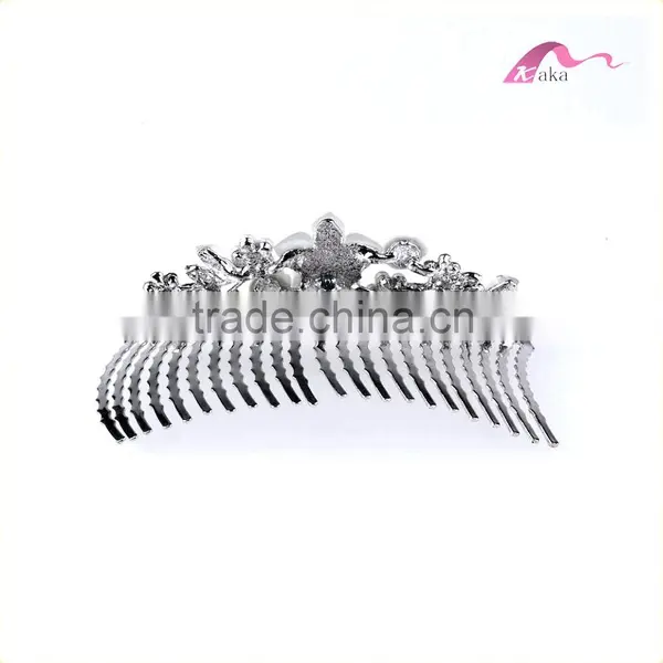 Elegant Trendy Feminine Wedding Headwear Pearl Crystal Flower Hair Combs Clips For Women Bridal Hair Ornament photo-2