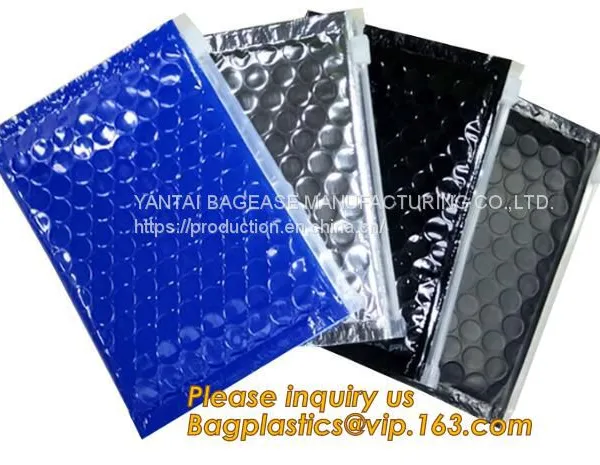 Slider Zipper Biodegradable Bubble Out Pouch Envelopes Protective Wrap Bags For Mail & Storage Bubble Mailers photo-2