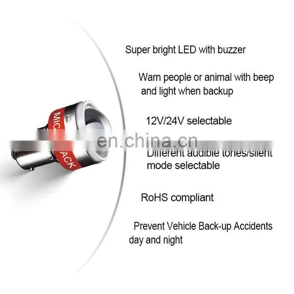 Quality Product Car Led Bulb Backup Reversing Light With Beep Alarm 105dB Warning Volume photo-4