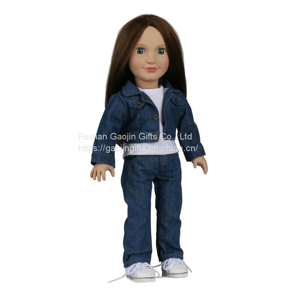 Soft Enamel Simulation Baby Doll 18 Inches Reborn American Girl Doll Can Change at Will Toy Doll photo-3