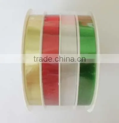 5mm Wide Ribbon With 4m Long and 4 Rolls Christmas Packing Ribbon Spool/ Giftwrap Ribbon photo-4