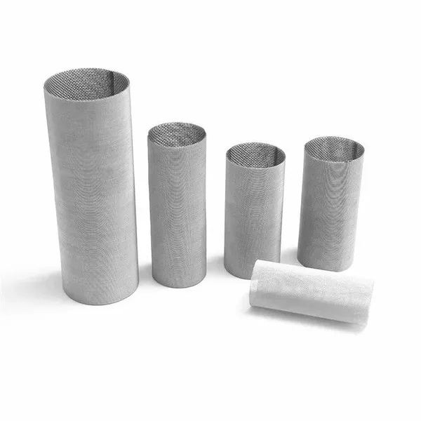 5 25 50 100 150 200 Micron SS 316 304 Stainless Steel Round Cylinder Screen Wire Mesh Filter Tubes photo-4