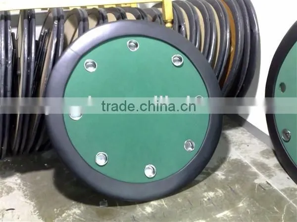 52 Inch Round Poker Table With Iron Legs and Steel Cup Holders photo-2