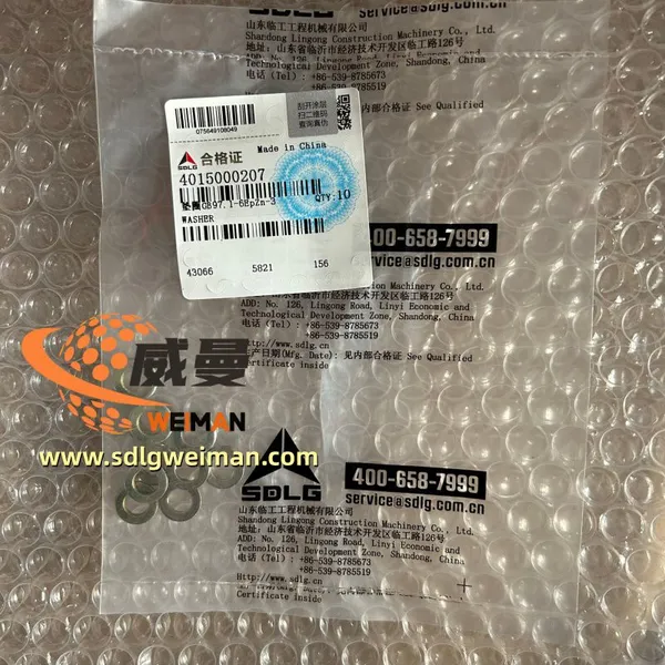 ORIGINAL SDLG WASHER 4015000207 APPLY FOR SDLG WHEEL LOADER LG953 LG956L L955F L956F photo-2