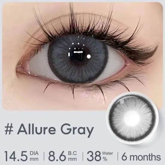 Graded Brown Contact Lens 2 PCS for Stunning Gray Eye Effect photo-2