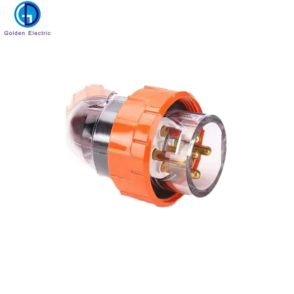 Orange Angled AU Standard Industrial Waterproof Plug, Heavy Duty 90 Degree Elbow Electrical Plug Connector photo-4