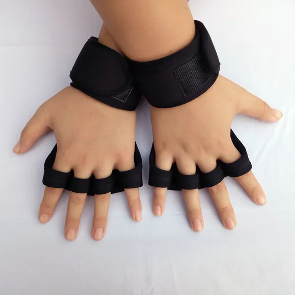 Half Finger Fitness Training Gloves Breathable Adjustable Wrist Strap Gym Workout Gloves Custom Logo photo-4
