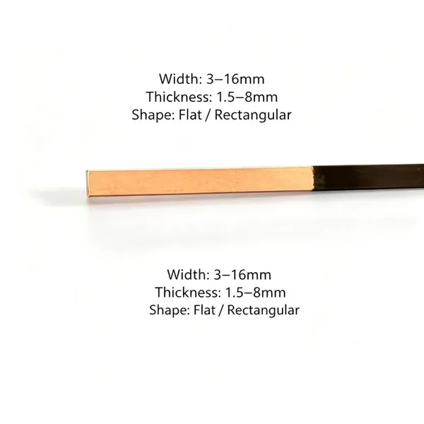 Custom Shaped Flat Enameled Solid Pure Copper Wire 600V Rated IP67 -55~250 for Inductor & Motor Coil Winding photo-3