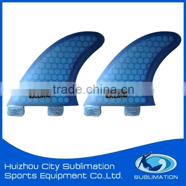 High Maneuverable Fcs/Future Quads Fin, Durable and Economy Epoxy Resin Fiberglass Honeycomb Side Fin, Wooden Rear Fin photo-3