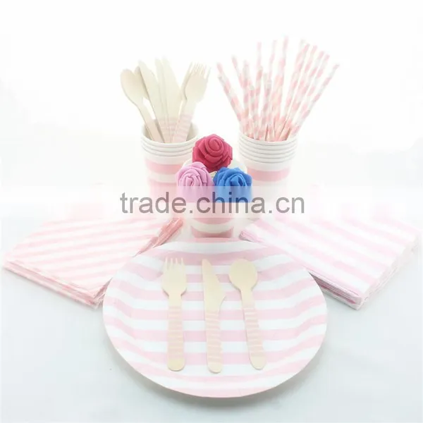 Manufacturer Disposable Party Tableware Paper Plates Straws Cups Napkins photo-5