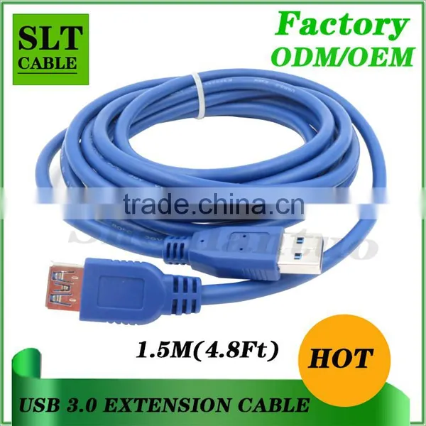 Shenlantuo Factory Wholesales USB 3.0 Extension Cable A Male to A Female 1.5m USB 3.0 AM To AF Cable for Data Sync and Charging photo-2
