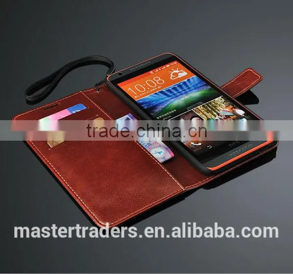 Original Fashion 64 Grain Stand Holder Wallet Flip PU Leather Case For HTC 820 MT-3099 photo-6