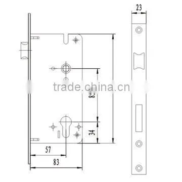 Stainless Steel Glass Door Lock With Keys photo-2