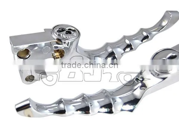 BJ-LS-005 Hot Sale Chrome Billet Aluminum Skull Hand Brake Lever for Sportster photo-3