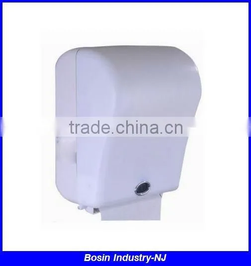 Wall Mounting Plastic White Automatic Paper Dispenser, Electric Toilet Paper Dispenser