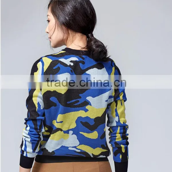 Woman Sweater Round Neck Long Sleeve Newest Fashion Jacquard Pullover photo-2