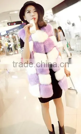 QYQX-001 Europea Fashion Ladies Fox Fur Vest photo-3