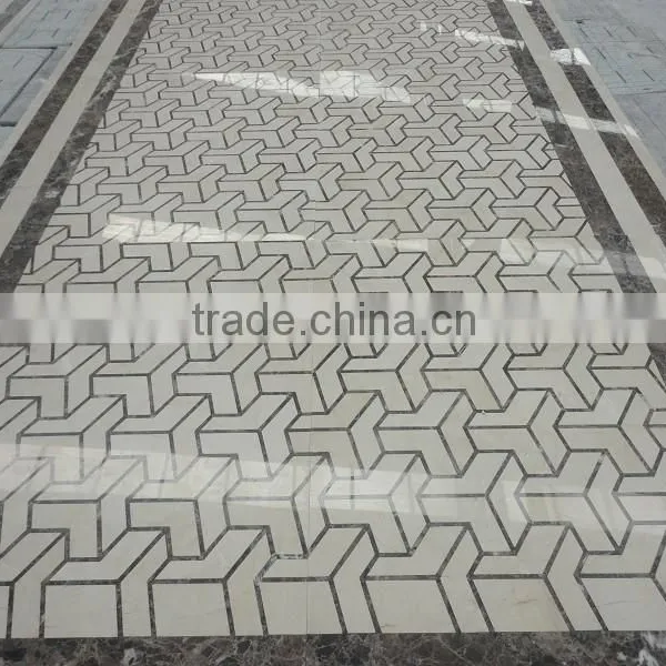 waterjet marble tiles design floor pattern