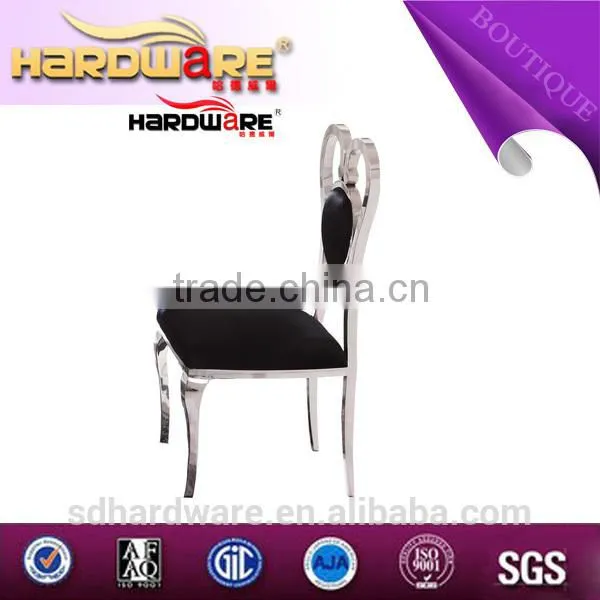 Foshan Wholesale Popular Heart Shape Stainless Steel Dining Chair photo-2