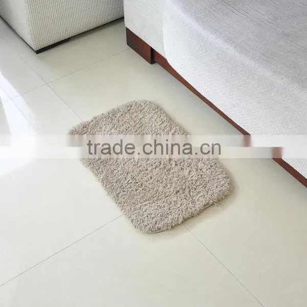Microfiber Super Soft Shaggy Floor Mat Camel Color With Pvc Anti-slip Base