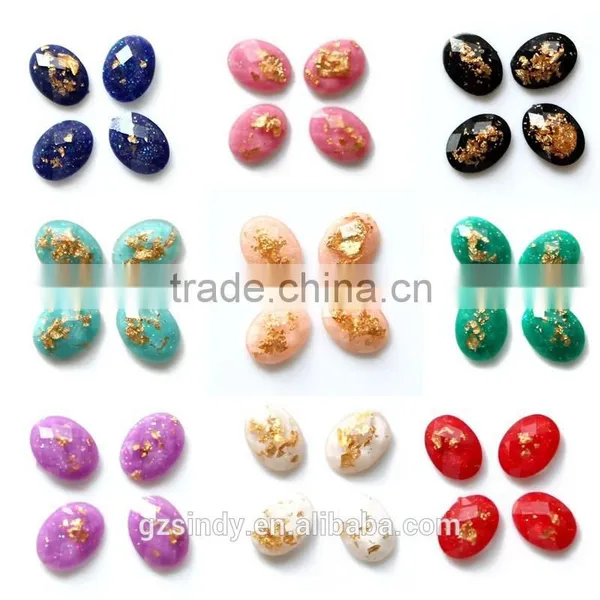 3d Nail Art Gold Foil Nail Rhinestone With Gold Foil and Flatback ZX:HJ565 photo-2