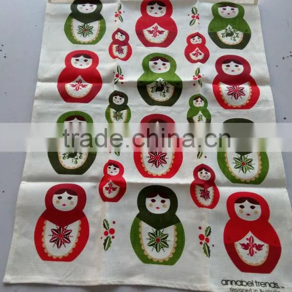 Kitchen Linen Tea Towel for Promotion and Giftkitchen Printed Tea Towel for Home Decoration Christmas Design photo-2