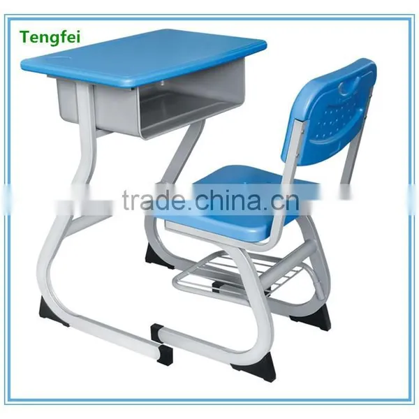 Good Design Nice Price Plastic Single School Desk and Chair School Furniture