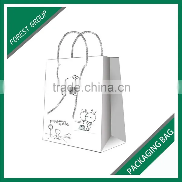 PLAIN WHITE PAPER BAGS FOR BOOKS PACKAGING WITH CUSTOM LOGO AND PRINTING photo-4