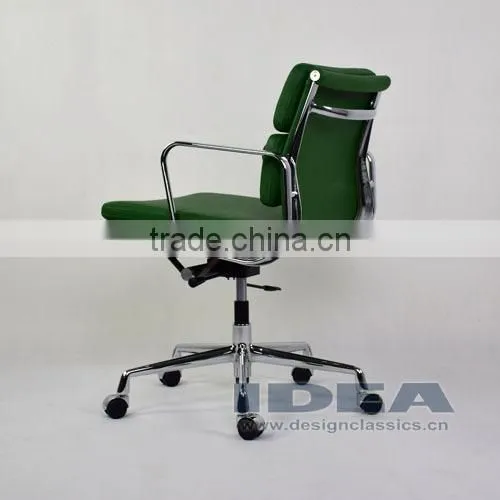Replica EA217 Charles Soft Pad Desk Chair- Green Color Genuine Leather photo-4