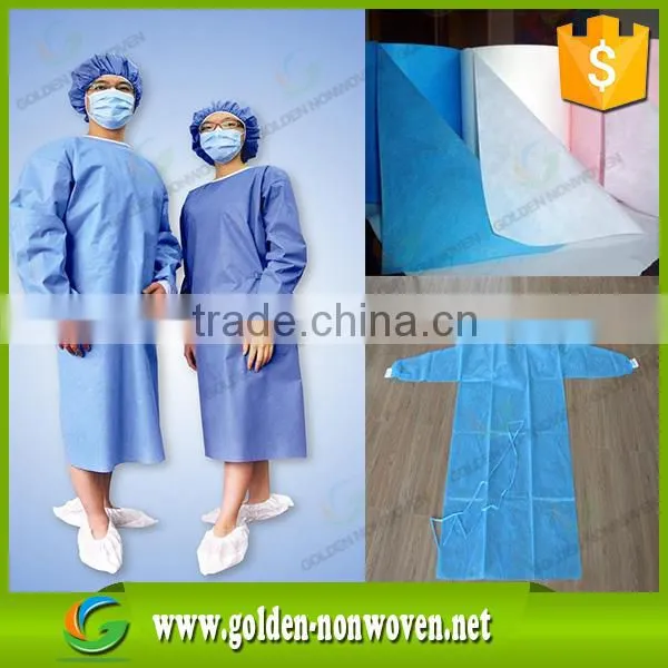 Raw Material 100%PP SMS Nonwoven Fabric SMMS pp Fabric/blood Resistant Sms Non Woven Face Mask Fabric photo-3