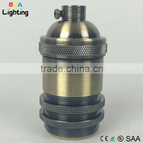 E26 Brass Modern Cage Pendant Light Socket for Chandelier photo-2