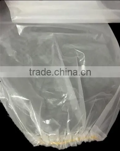 Disposable Elbow Length Long LDPE Glove Withrubber Band photo-5