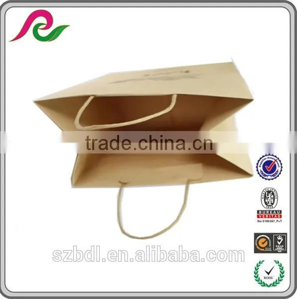Hand Length Handle Kraft Recyclable Paper Bag With Lamination photo-2