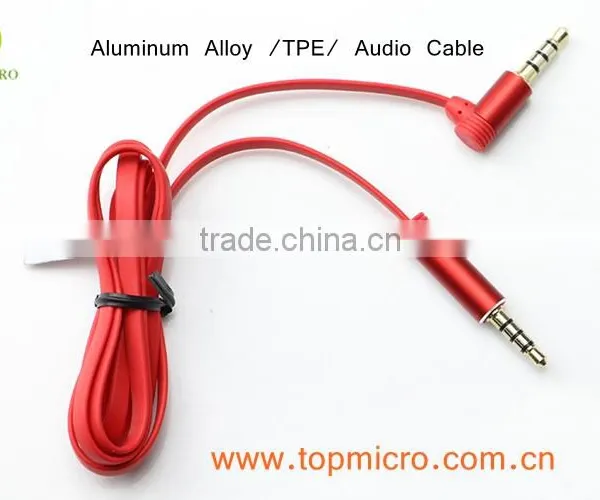 2016 Wholesale Stereo Aux Flat Cable High Grade 3.5mm Audio Link Cable