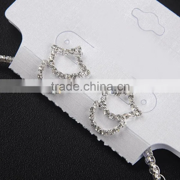 Ladies Bridal Necklace Set Flower Diamond Earring Wholesale Wedding Accessories photo-4