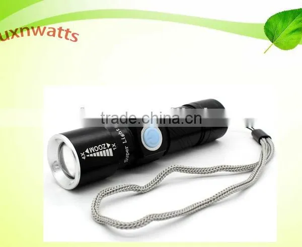 Hot Sales EDC Mini USB Rechargeable LED Flashlight Torch With Built-in Battery photo-4