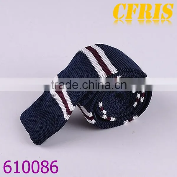 Cotton Knitted Tie,Fashion Striped Cotton Knitted Necktie photo-2