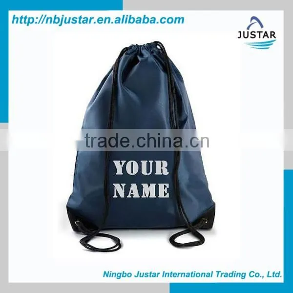 Polyester Material Gift Bag Use Nylon Drawstring Sports Gym Bag With Custom Logo photo-3
