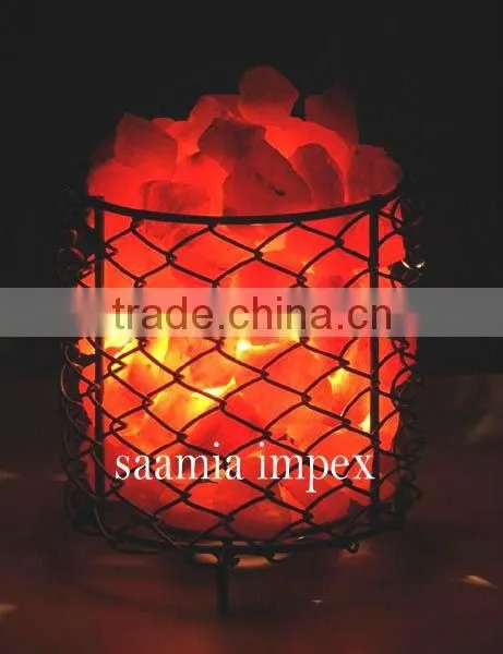 Himalayan Crystal Salt Wrought Iron Basket